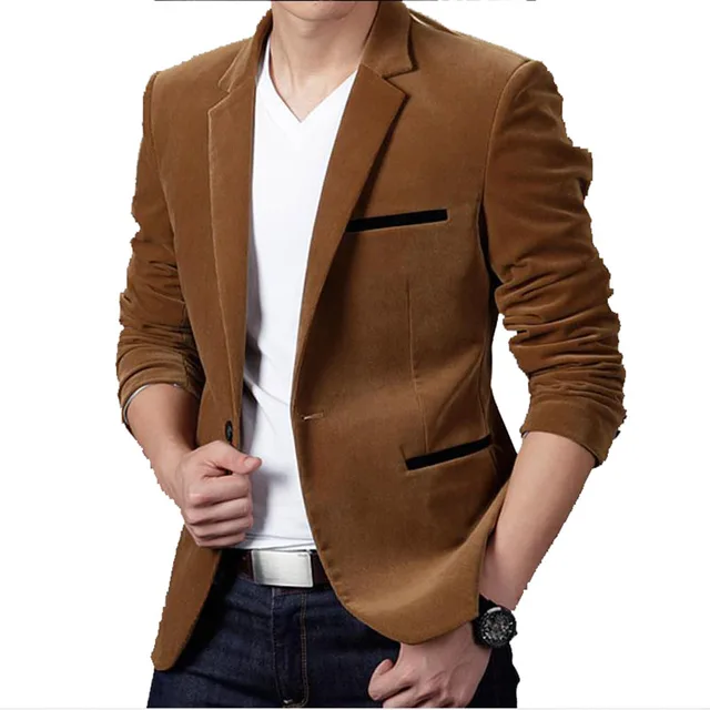 Brand Mens Corduroy Blazers Autumn 