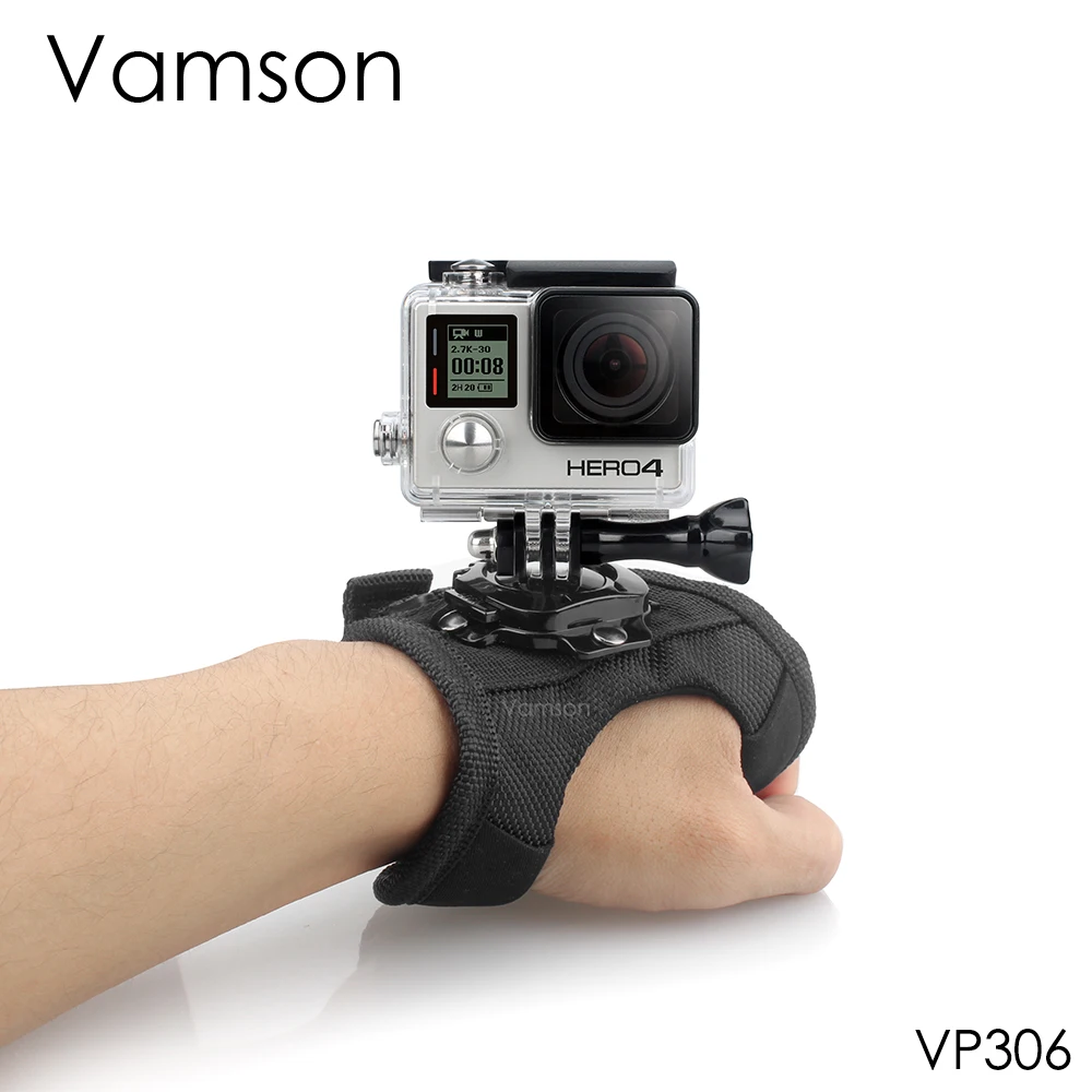 Vamson for Go Pro Accessories Diving Case 360 Degree Rotation Glove-style For Gopro Hero 10 9 8 7 6 5 4 for Insta360 for Yi 4k