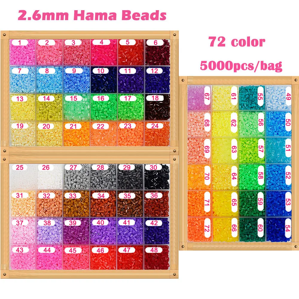 5mm 1000pcs perler PUPUKOU Beads fuse beadsd Pearly Iron Beads for Kids Hama  Beads Diy Puzzles High Quality Handmade Gift Toy