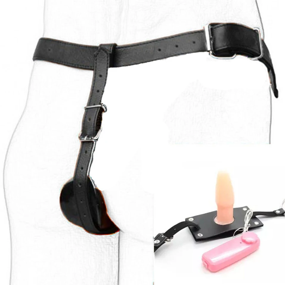 Sex products camaTech PU Leather Vibrating Butt Plug