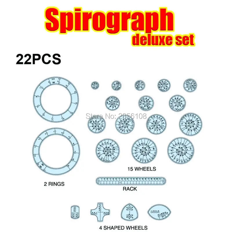 Spirograph Drawing Scratch Painting Toys Set Interlocking Gears