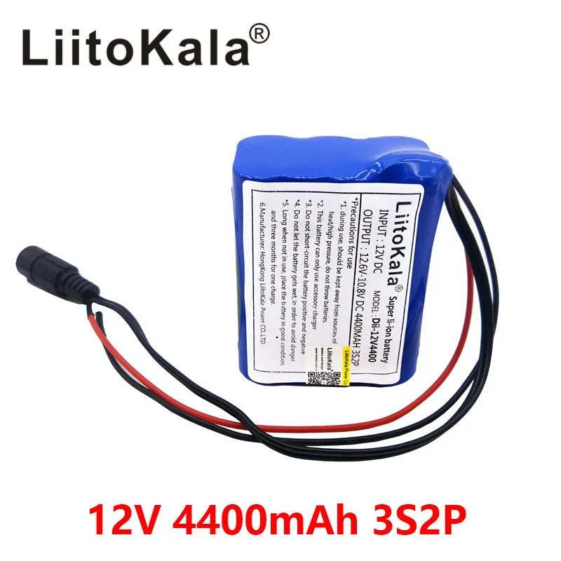 Liitokala 12v 4400mah lithium battery 12v  battery mobile power supply including protection circuit-animated-img
