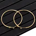 40mm 60mm 70mm 80mm Exaggerate Big Smooth Circle Hoop Earrings Brincos Simple Party Round Loop Earrings for Women Jewelry preview-1