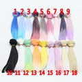 1pcs 15*100cm straight synthetic fiber pink blue purple colorfull color DOD AOD doll wig hair for 1/3 1/4 BJD diy ep016