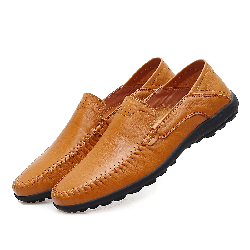 light brown slip on shoes