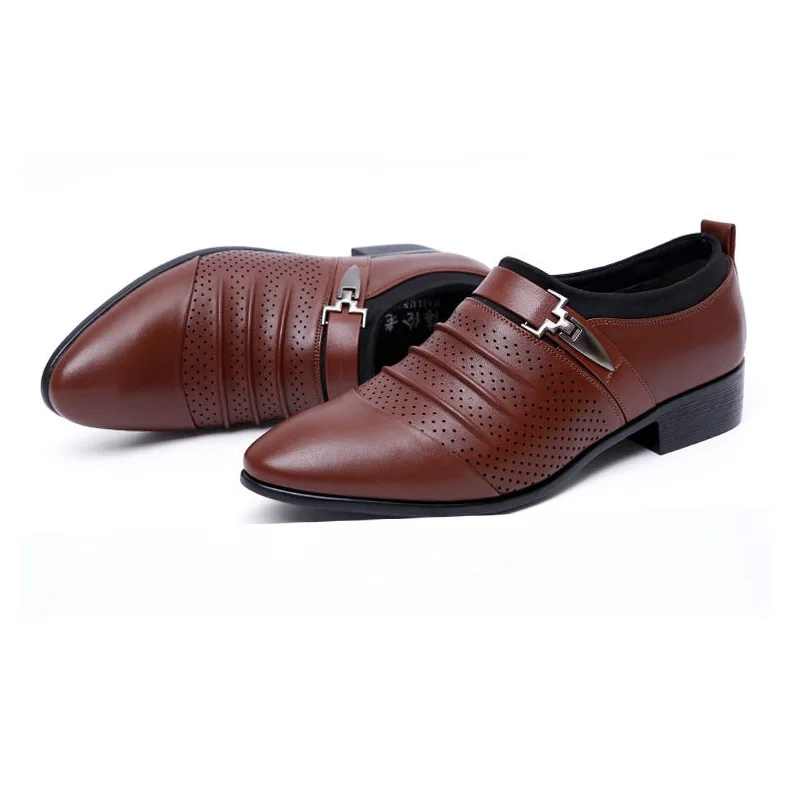 men's formal shoes brown leather shoes 