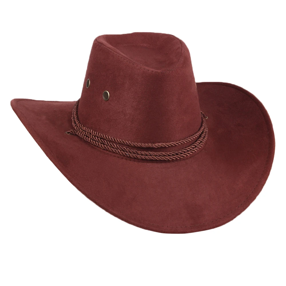 Faux Leather Western Cowboy Hat Men 