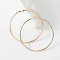 40mm 60mm 70mm 80mm Exaggerate Big Smooth Circle Hoop Earrings Brincos Simple Party Round Loop Earrings for Women Jewelry preview-2