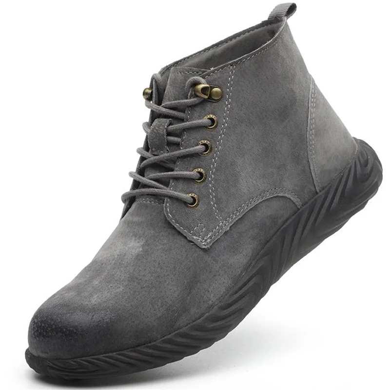 Unisex Steel Toe women Work Boots Retro 