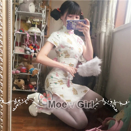 Αγορά Φορέματα  Original Design Sexy&Cute Womens Lolita Bears Cheongsam  Chinese Qipao Vintage Dress