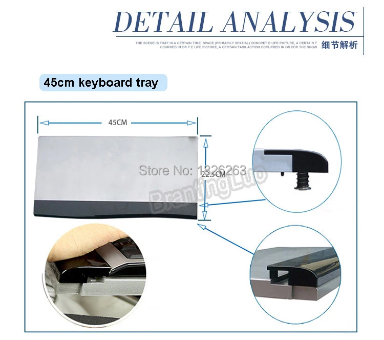 chair arm mounted keyboard tray