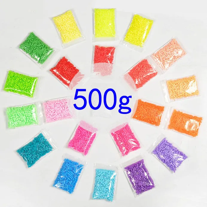 0.5kg/bag 5mm Perler Hama Beads Puzzle Toys Kids perler Education Diy Toys 3D Puzzle PUPUKOU Beads-animated-img