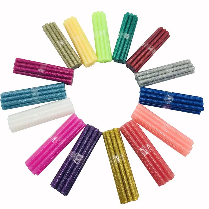 20/30Pcs Multicolor Hot Melt Glitter Glue Sticks Strong Viscosity For  Household Electric Glue Gun Silicone Craft Repair DIY Tool
