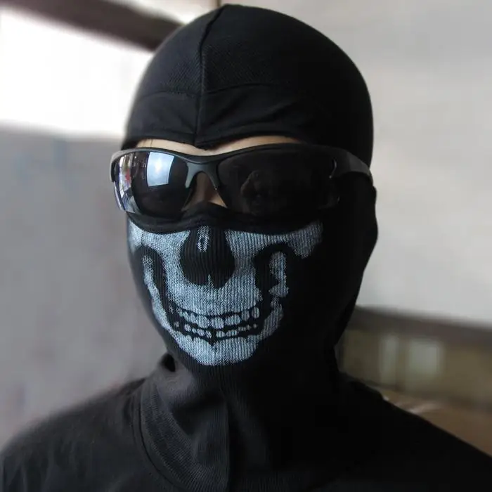 Ghost Mask Skull Balaclava, Cycling Skateboard Warmer