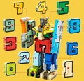 15pcs Creative Assembling Educational Action Figures Number Robot Deformation Plane Car Kids Toys preview-5