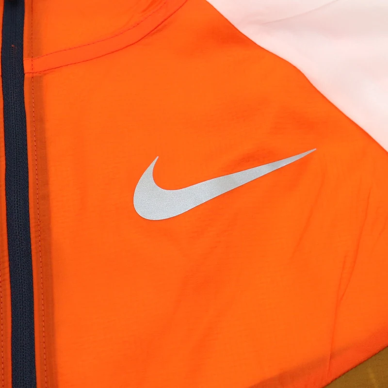 orange nike running jacket