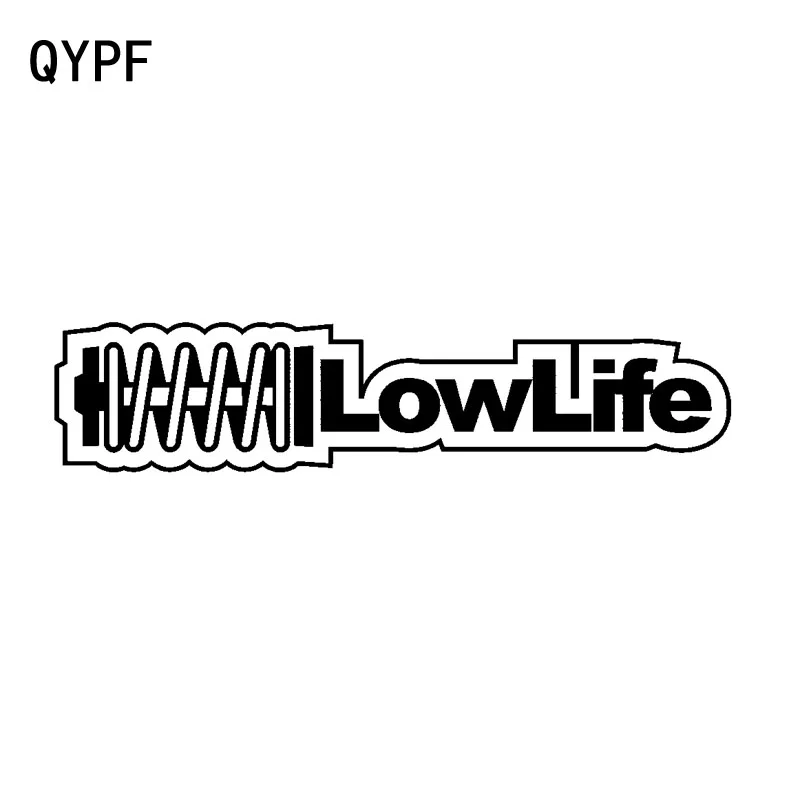 Agora wterika A3esoyar Qypf 18cm 4cm Fashion Decoration Low Life Vinyl Waterproof Car Sticker Decal Black Silver C15 16