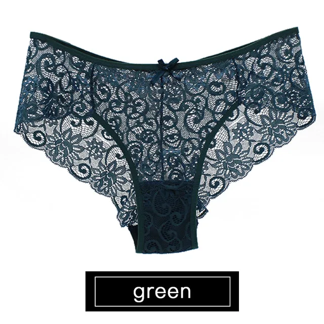 Fashion Women Underwear Sexy Lace Transparent Low Waist Hollow T