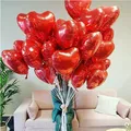 15pcs/lot 18inch Gold Silver Red Heart Love Balloon Pure Color Foil Helium Baloon For Wedding Birthday Party Decoration Supplies preview-6