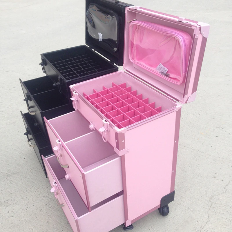 beauty trolley pink