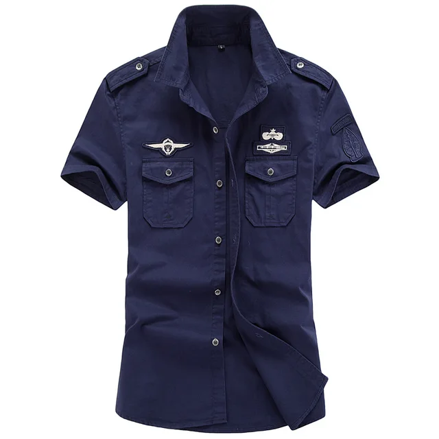 mens short sleeve military style shirts