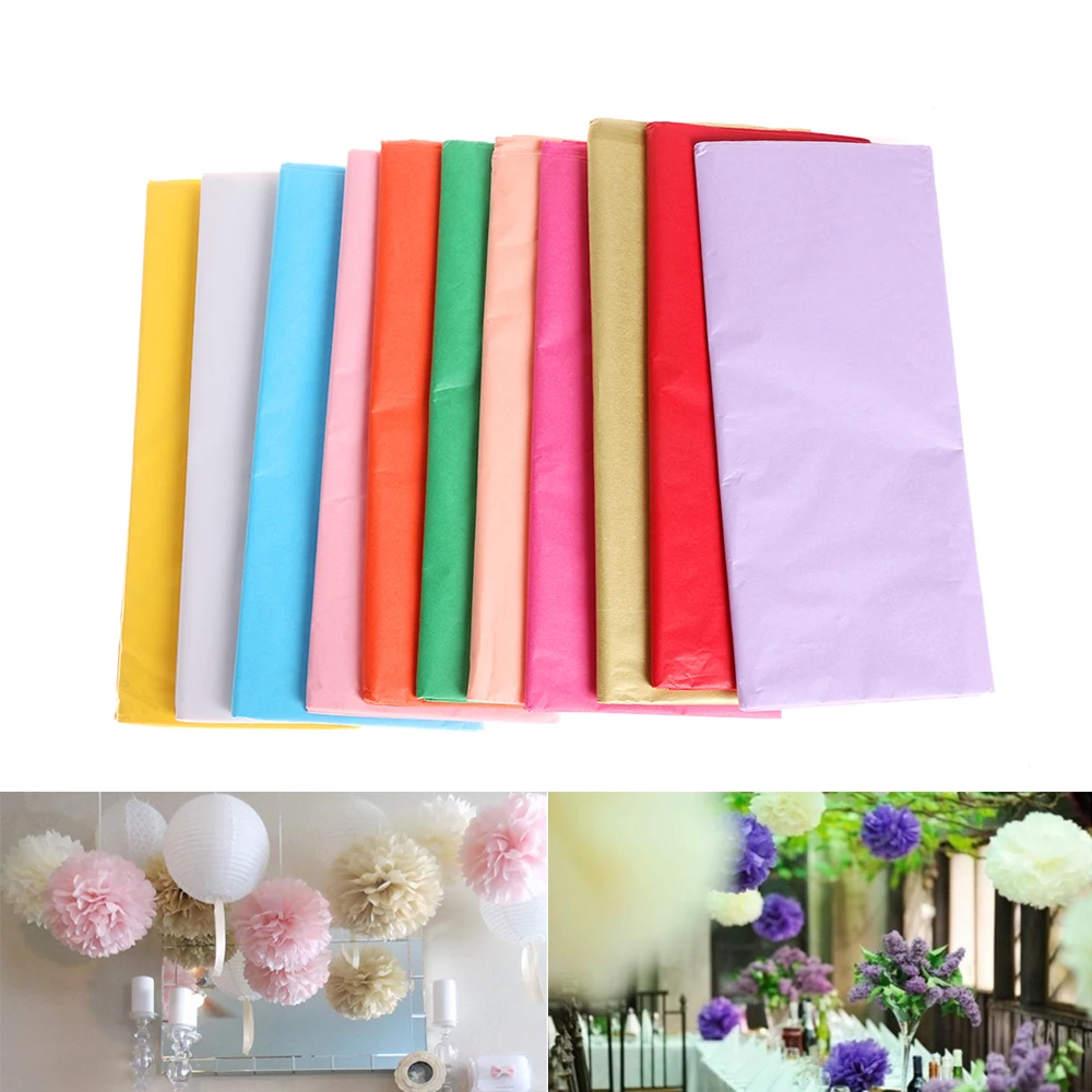 5pcs Tissue Paper 50*66CM Craft Paper Floral Wrapping Scrapbooking