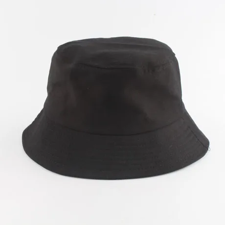 Solid Color Black Bucket Hat 