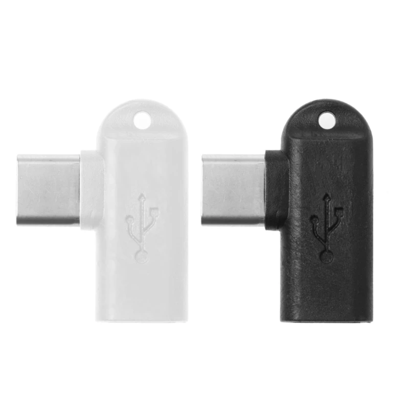 1Pc 90 Degree Type C Male To Micro USB Female Data Sync Charge Converter Adapter-animated-img