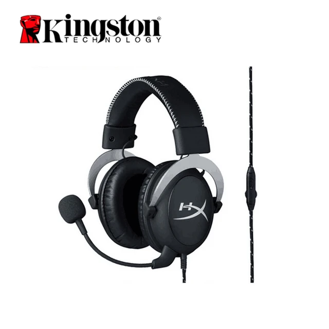 קנו אוזניות | Kingston HyperX Cloud Pro Silver Gaming Headphone with  Microphone Volume Control Headset 3.5mm Plug Steelseries Auriculares