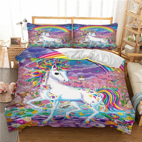 rainbow unicorn duvet cover