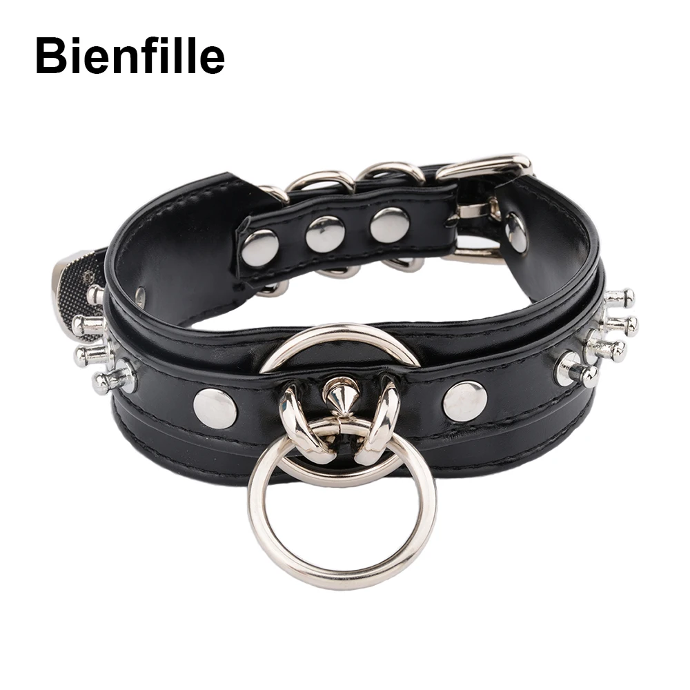 Gothic Spike Rivet Chocker Sexy Belt Collar Pu Leather Goth Necklace for  Women Party Club Chockers Punk Party Club Jewelry X637