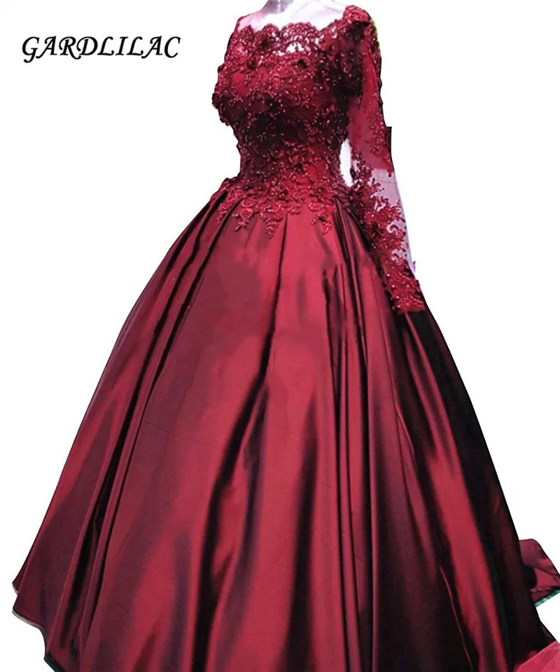 Burgundy Ball Gown Quinceanera dresses 