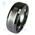 Titanium Color Two Tone Tungsten Carbide ring Men's Wedding Band Ring Bridal Jewelry Customized Jewelry  Free Shipping preview-3