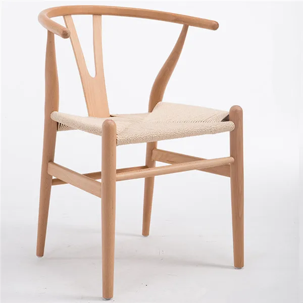 walnut wishbone chair