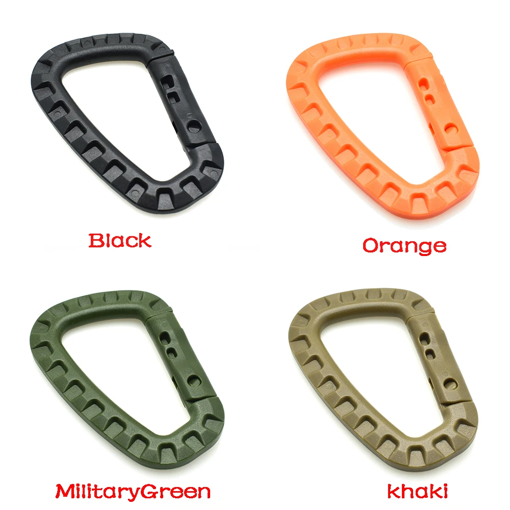 Crelfos 4Pcs Carabiner Clip Set Aluminum D-Ring Locking Durable Carabiners  Keychain Hook for Camping Climbing Hiking Equipment