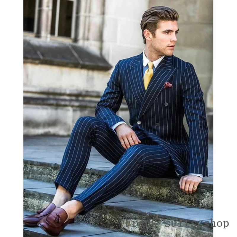 mens indigo suit