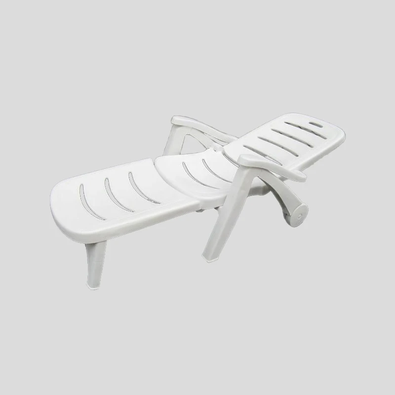 plastic white pool loungers