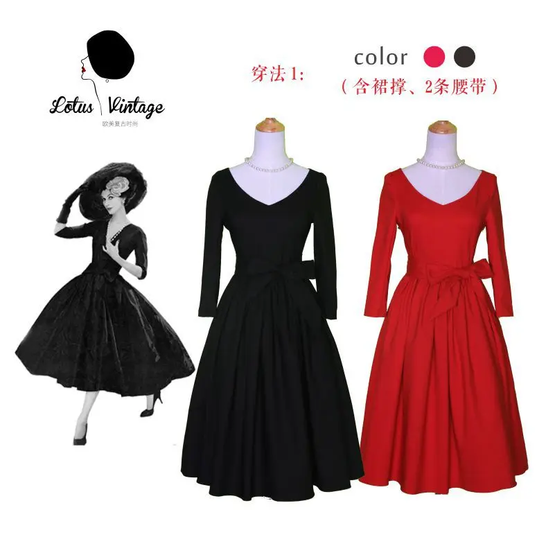 women vintage Audrey Hepburn style 50s 