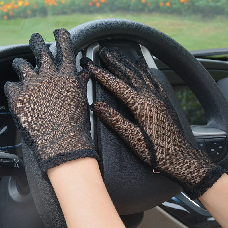 black transparent gloves