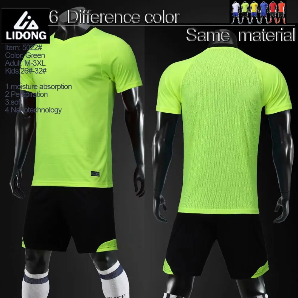 green soccer kits