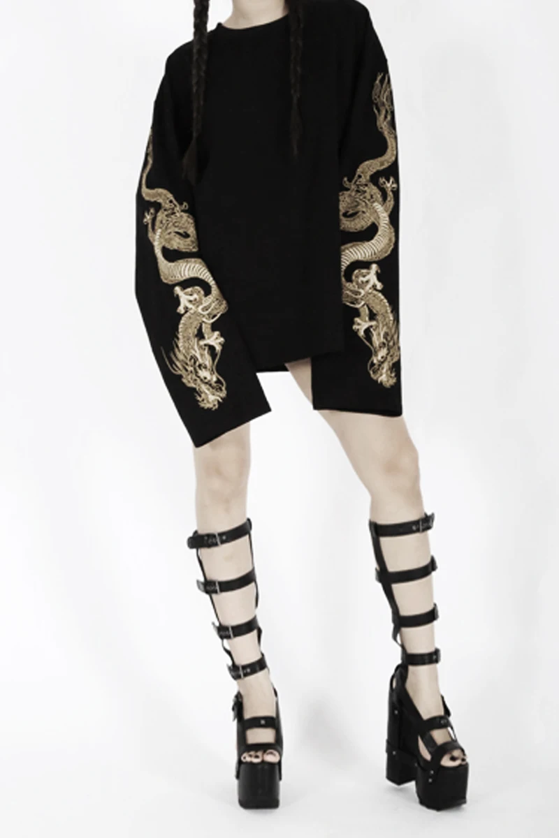 Women's Cool Harajuku Loose Style Black 