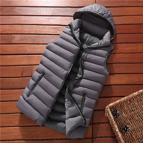 mens padded vest with hood