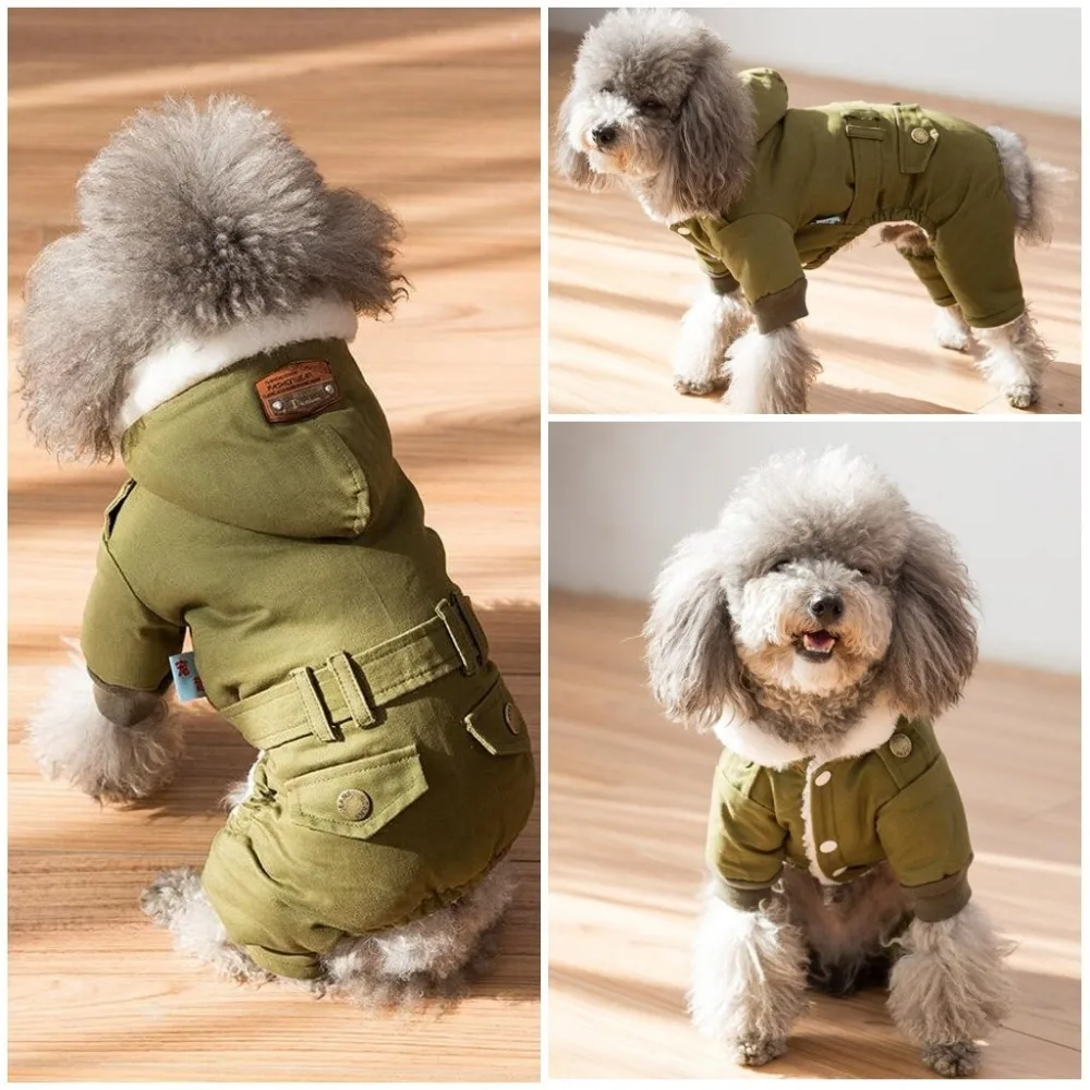 dog winter jacket with hood