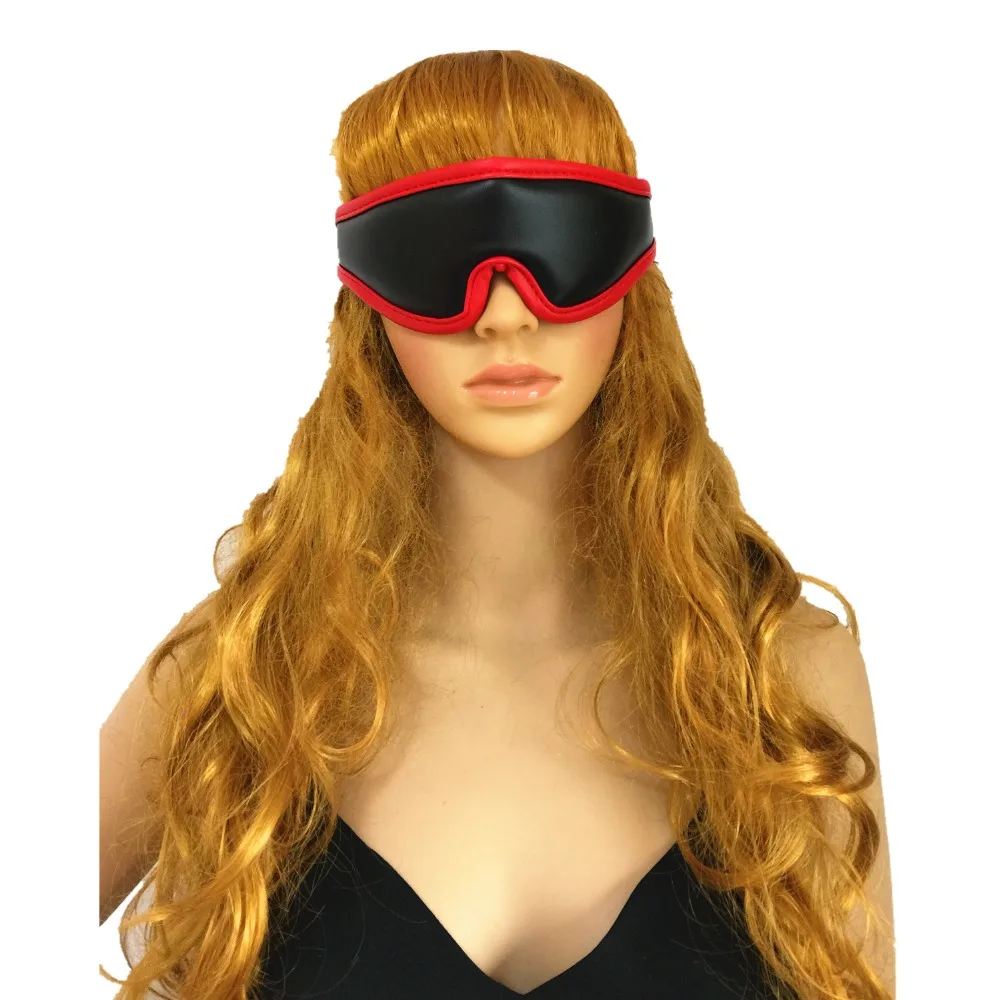 קנו תחפושות לפורים | SM Erotic PU Leather Padded Mask Cover Sleeping Blindfold  Sex Eye Mask Sex Toys For Couple Fetish Eye Mask Adult Games Bondage