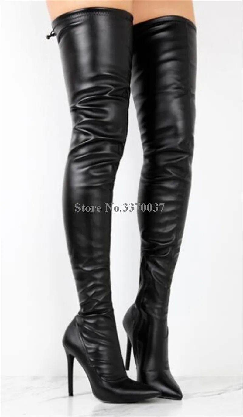 boots over the knee black