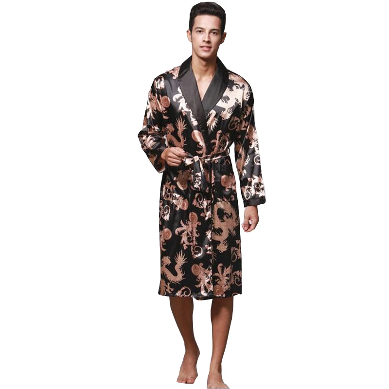 KWAN.Z men's bathrobe spinning silk 