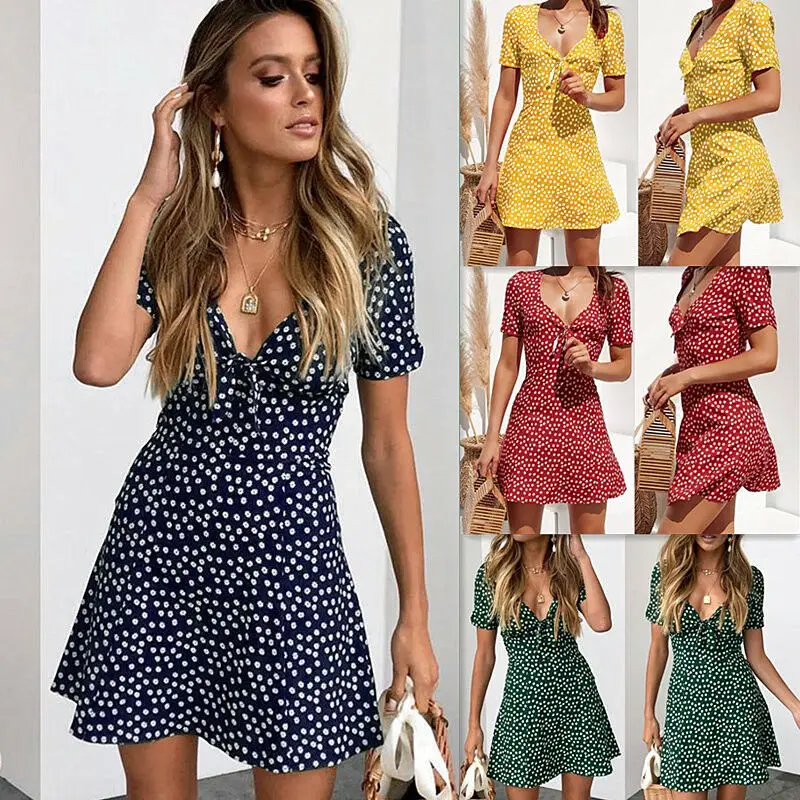 summer v neck dresses