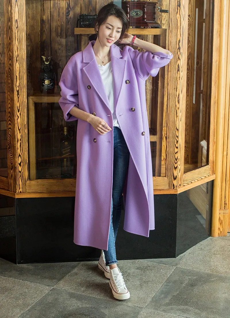 purple coat long