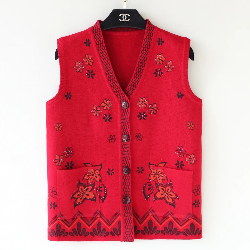 Grandma Knitwear Sweater Vest Jacket 