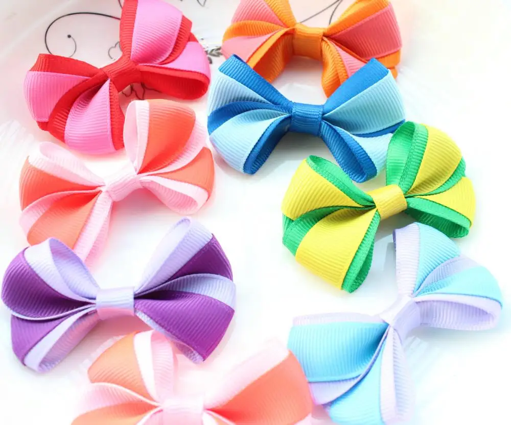 10/20 Pcs Hair Bows for Girls 2 Inch Grosgrain Ribbon Hair Bows Metal Hair  Clips Barrettes Hair Accessories for Baby Girls